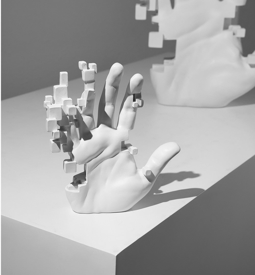 Escultura Decorativa Mão Abstrata - Inspira