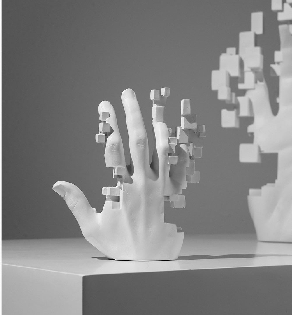 Escultura Decorativa Mão Abstrata - Inspira