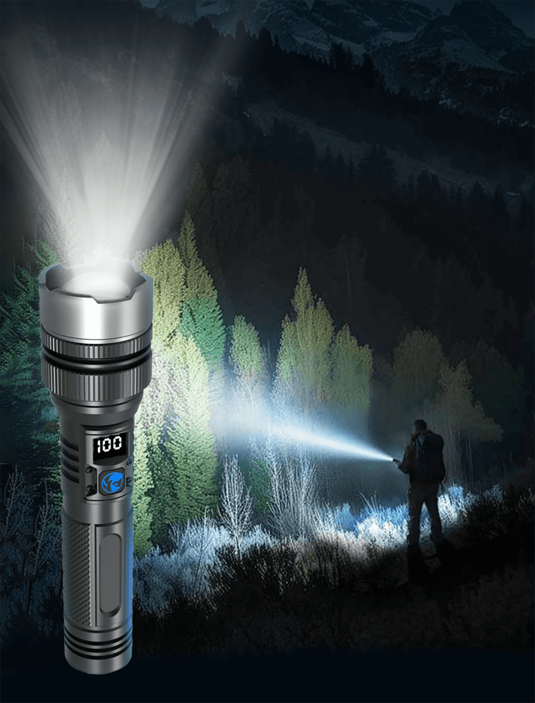 LumenX Pro™ - Lanterna Tática com 20.000 Lúmens - Inspira