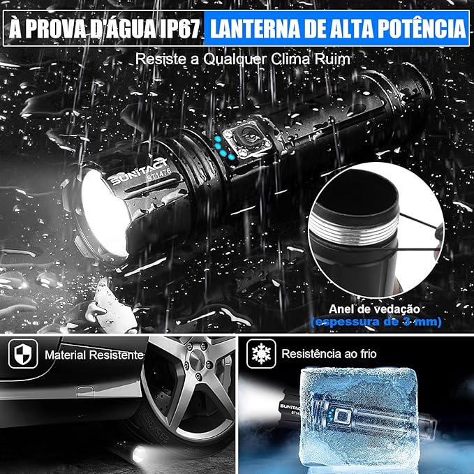 LumenX Pro™ - Lanterna Tática com 20.000 Lúmens - Inspira