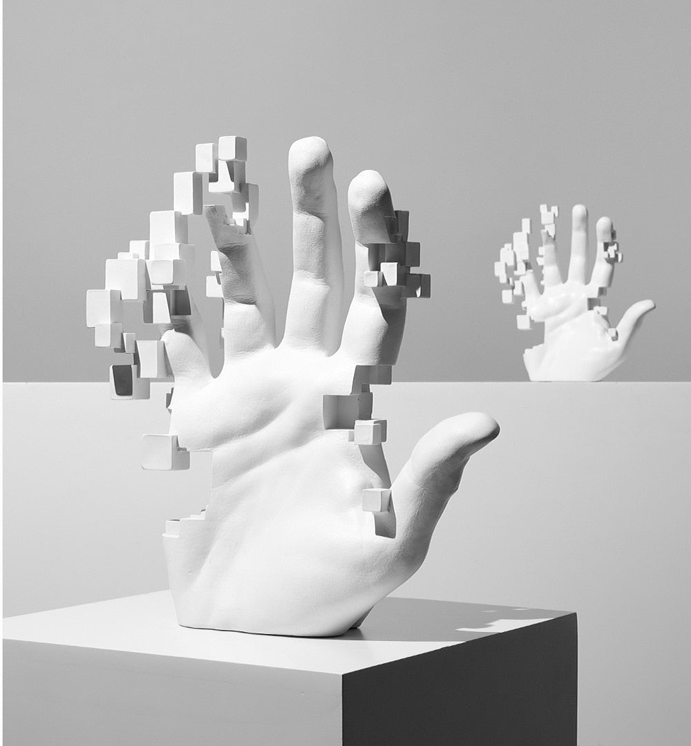 Escultura Decorativa Mão Abstrata - Inspira