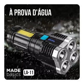 Lanterna LED 4 núcleos Super Potente - Inspira