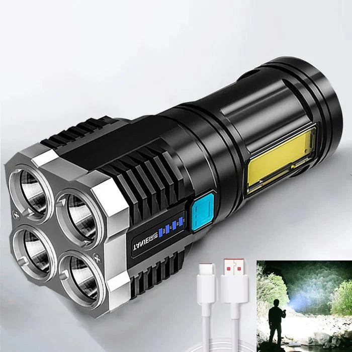 Lanterna LED 4 núcleos Super Potente - Inspira