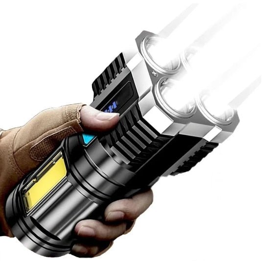 Lanterna LED 4 núcleos Super Potente - Inspira