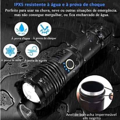 Super Flash - Lanterna Tática 2500 Lúmens - Inspira