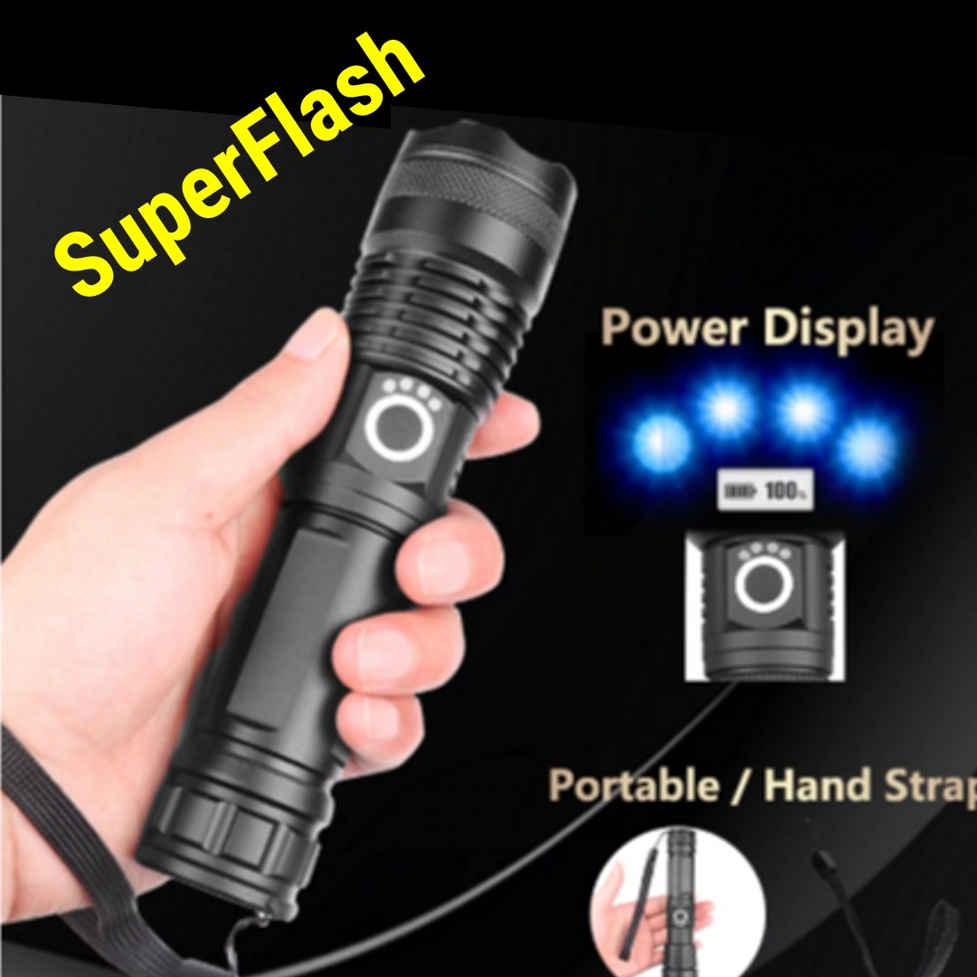 Super Flash - Lanterna Tática 2500 Lúmens - Inspira